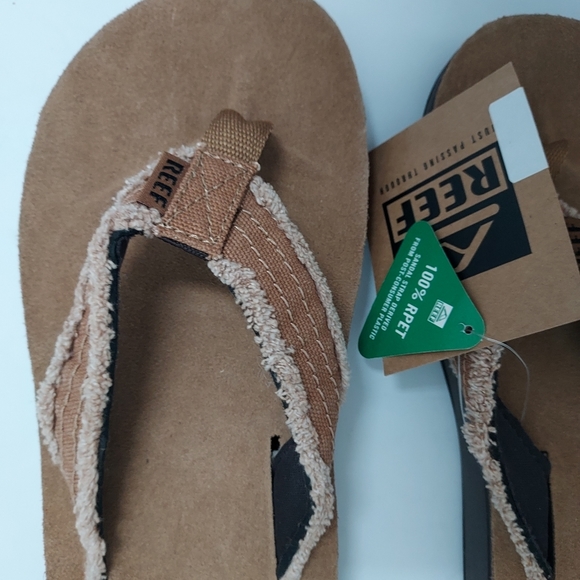 Reef Other - New Reef Men's Cushion Fray Leather Flip Flops Sz 8